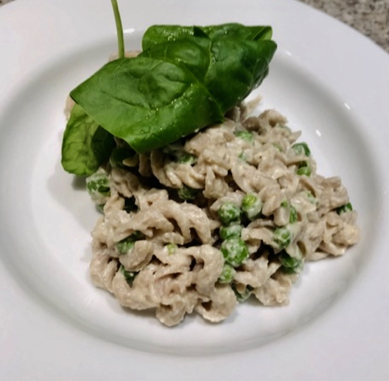 Creamy Pea Pasta with Spinach